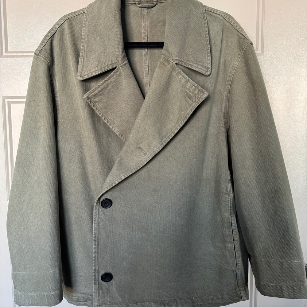 Zara Men's Khaki Peacoat